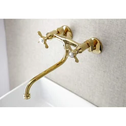 Discount KS115X-P Essex Two Handle Wall Mount Bathroom Faucet Wall Mount