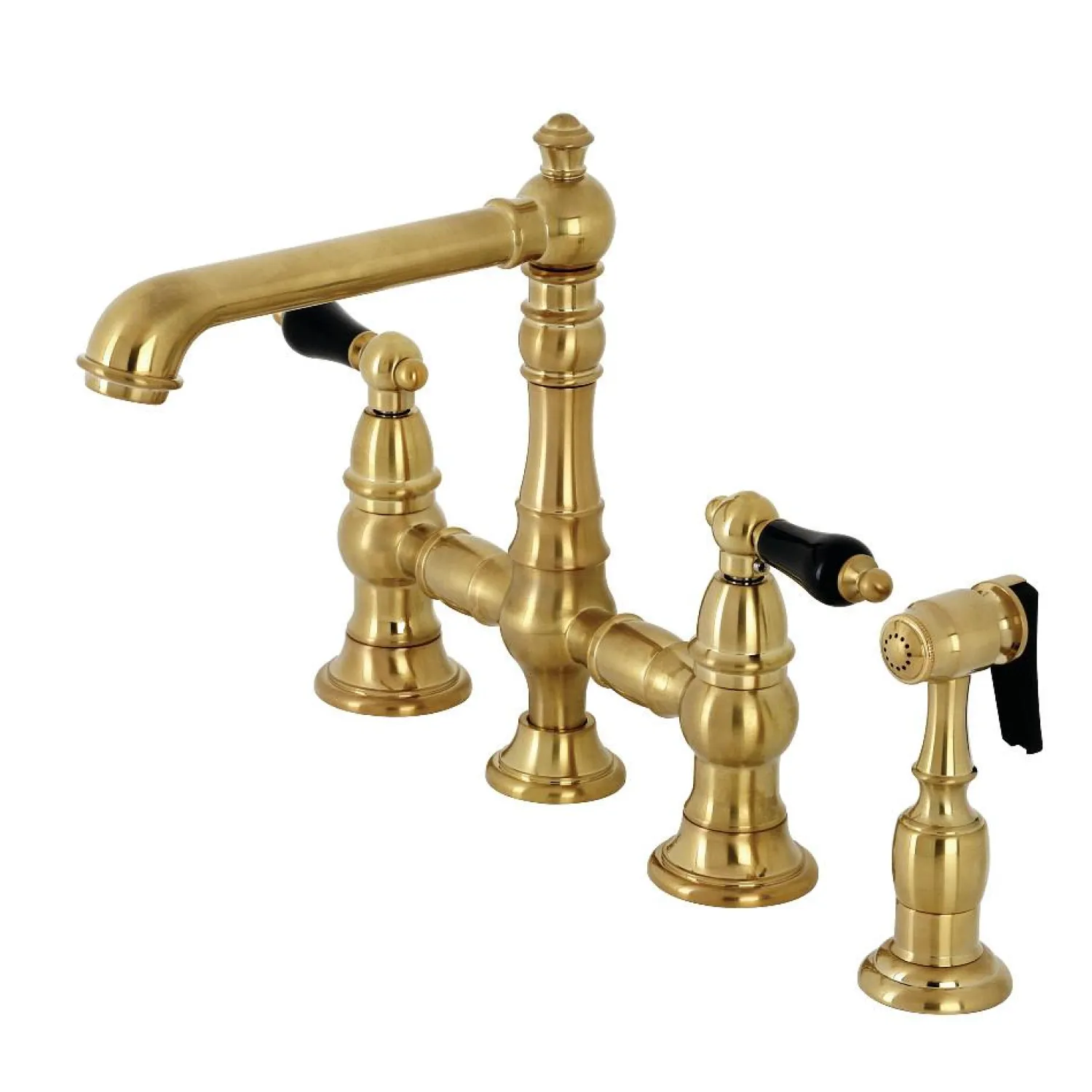Sale KS727XPKLBS-P Duchess Bridge Kitchen Faucet with Brass Sprayer Bridge Faucets