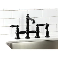 Sale KS727XPKLBS-P Duchess Bridge Kitchen Faucet with Brass Sprayer Bridge Faucets