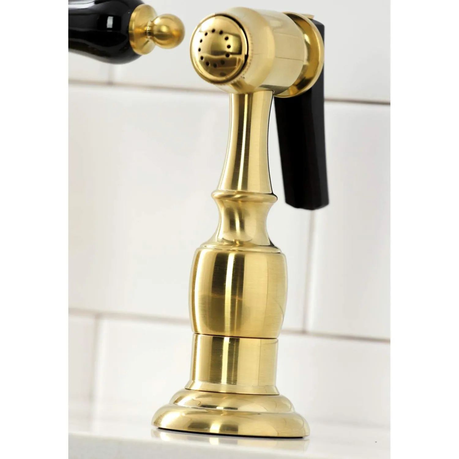 Sale KS727XPKLBS-P Duchess Bridge Kitchen Faucet with Brass Sprayer Bridge Faucets