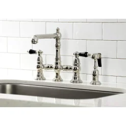Sale KS727XPKLBS-P Duchess Bridge Kitchen Faucet with Brass Sprayer Bridge Faucets