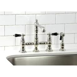 Sale KS727XPKLBS-P Duchess Bridge Kitchen Faucet with Brass Sprayer Bridge Faucets