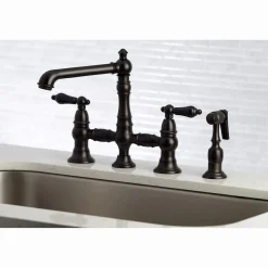 Sale KS727XPKLBS-P Duchess Bridge Kitchen Faucet with Brass Sprayer Bridge Faucets