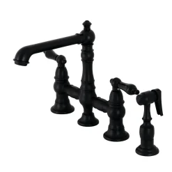 Sale KS727XPKLBS-P Duchess Bridge Kitchen Faucet with Brass Sprayer Bridge Faucets
