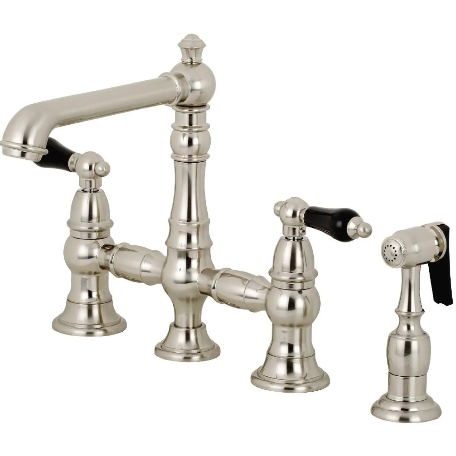 Sale KS727XPKLBS-P Duchess Bridge Kitchen Faucet with Brass Sprayer Bridge Faucets