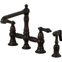 Sale KS727XPKLBS-P Duchess Bridge Kitchen Faucet with Brass Sprayer Bridge Faucets