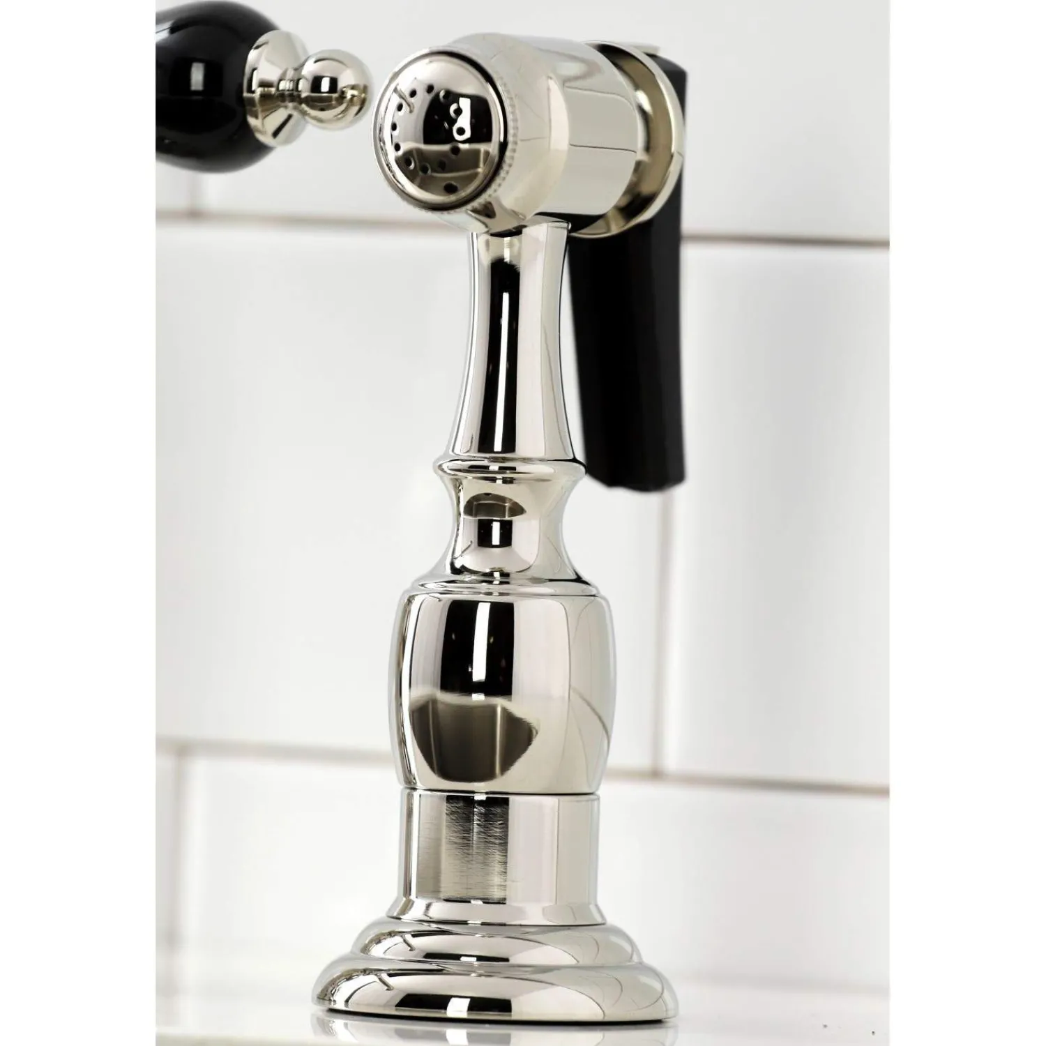 Sale KS727XPKLBS-P Duchess Bridge Kitchen Faucet with Brass Sprayer Bridge Faucets