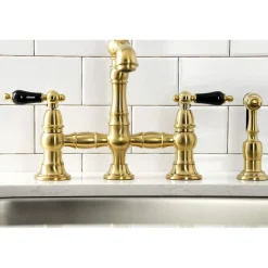 Sale KS727XPKLBS-P Duchess Bridge Kitchen Faucet with Brass Sprayer Bridge Faucets