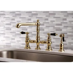 Sale KS727XPKLBS-P Duchess Bridge Kitchen Faucet with Brass Sprayer Bridge Faucets