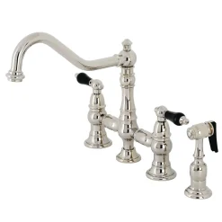 Discount KS327XPKLBS-P Duchess Bridge Kitchen Faucet with Brass Sprayer Bridge Faucets