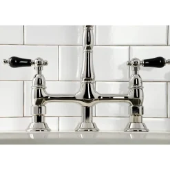Clearance KS127XPKLBS-P Duchess Bridge Kitchen Faucet with Brass Sprayer Bridge Faucets