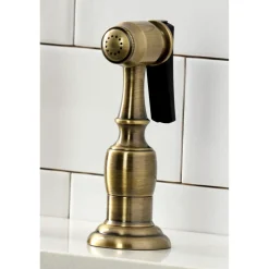 Clearance KS127XPKLBS-P Duchess Bridge Kitchen Faucet with Brass Sprayer Bridge Faucets
