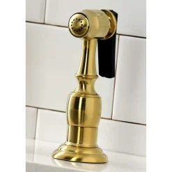 Clearance KS127XPKLBS-P Duchess Bridge Kitchen Faucet with Brass Sprayer Bridge Faucets
