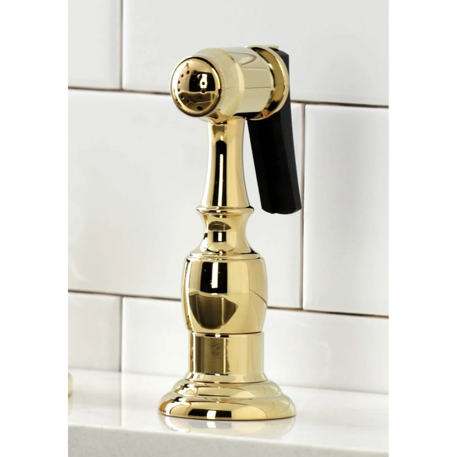 New KS279XPKLBS-P Duchess Widespread Kitchen Faucet with Brass Sprayer Widespread Kitchen Faucets