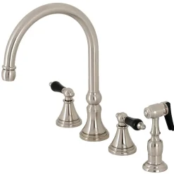New KS279XPKLBS-P Duchess Widespread Kitchen Faucet with Brass Sprayer Widespread Kitchen Faucets