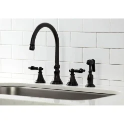 New KS279XPKLBS-P Duchess Widespread Kitchen Faucet with Brass Sprayer Widespread Kitchen Faucets