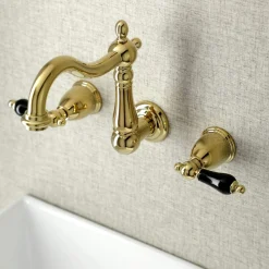 New KS125XPKL-P Duchess Two-Handle Wall Mount Bathroom Faucet Wall Mount