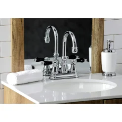 Best KS261XPKL-P Duchess 4 in. Centerset Bathroom Faucet with Brass Pop-Up 4