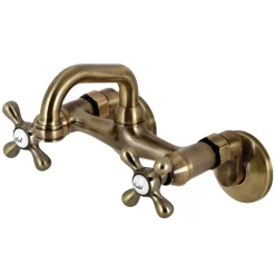 Discount KS212X-P Two-Handle Wall Mount Bar Faucet Wall Mounted Kitchen Faucets