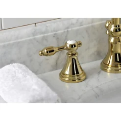 New KS298XTAL-P Tudor Widespread Bathroom Faucet with Brass Pop-Up 8