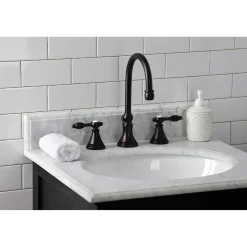 New KS298XTAL-P Tudor Widespread Bathroom Faucet with Brass Pop-Up 8