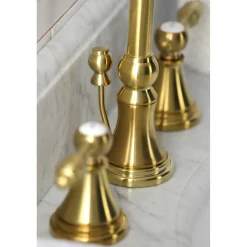 New KS298XTAL-P Tudor Widespread Bathroom Faucet with Brass Pop-Up 8