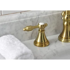New KS298XTAL-P Tudor Widespread Bathroom Faucet with Brass Pop-Up 8