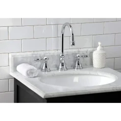 New KS298XTAL-P Tudor Widespread Bathroom Faucet with Brass Pop-Up 8
