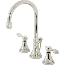 New KS298XTAL-P Tudor Widespread Bathroom Faucet with Brass Pop-Up 8