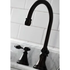 New KS298XTAL-P Tudor Widespread Bathroom Faucet with Brass Pop-Up 8