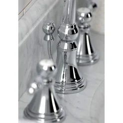 New KS298XTAL-P Tudor Widespread Bathroom Faucet with Brass Pop-Up 8