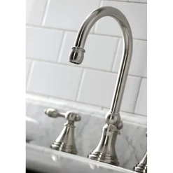 New KS298XTAL-P Tudor Widespread Bathroom Faucet with Brass Pop-Up 8