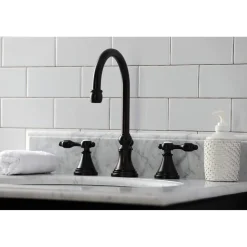 New KS298XTAL-P Tudor Widespread Bathroom Faucet with Brass Pop-Up 8