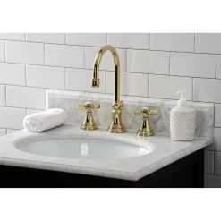 KS298XZX-P Millennium Widespread Bathroom Faucet with Brass Pop-Up 8