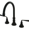 Discount KS2795ZLLS Silver Sage Widespread ADA Kitchen Faucet without Sprayer in Oil Rubbed Bronze Widespread Kitchen Faucets