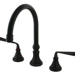 Discount KS2795ZLLS Silver Sage Widespread ADA Kitchen Faucet without Sprayer in Oil Rubbed Bronze Widespread Kitchen Faucets