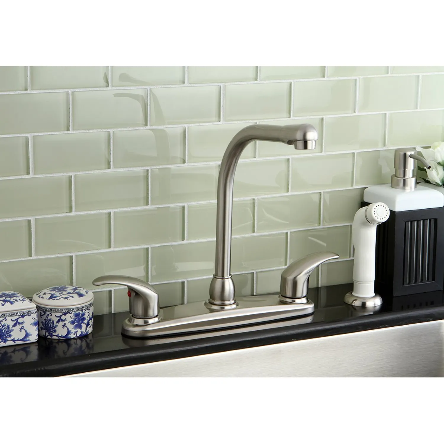 Legacy 8" Centerset Kitchen Faucet Faucets With Side Spray