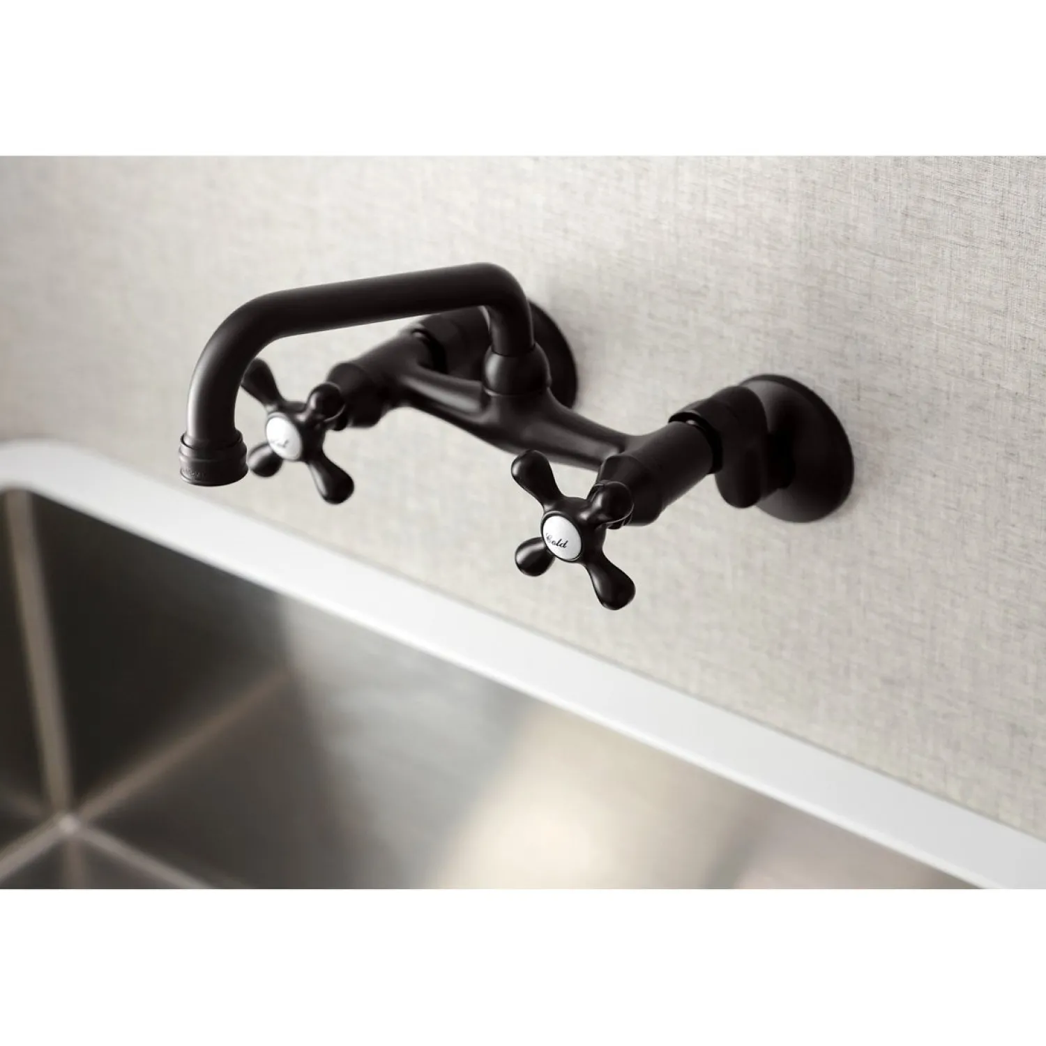 Sale Magellan 6" Adjustable Center Wall Mount Kitchen Faucet Wall Mounted Kitchen Faucets