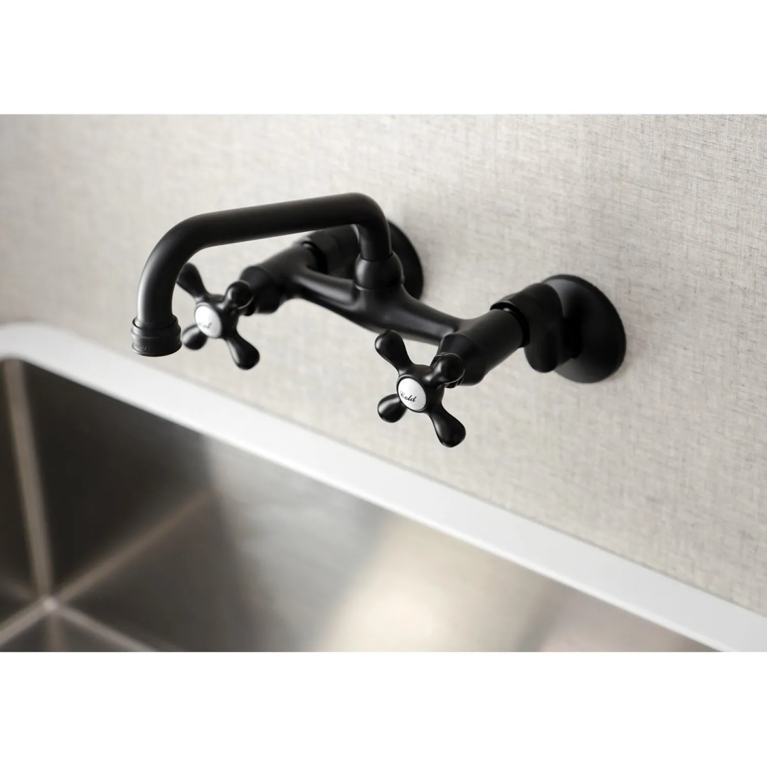 Sale Magellan 6" Adjustable Center Wall Mount Kitchen Faucet Wall Mounted Kitchen Faucets