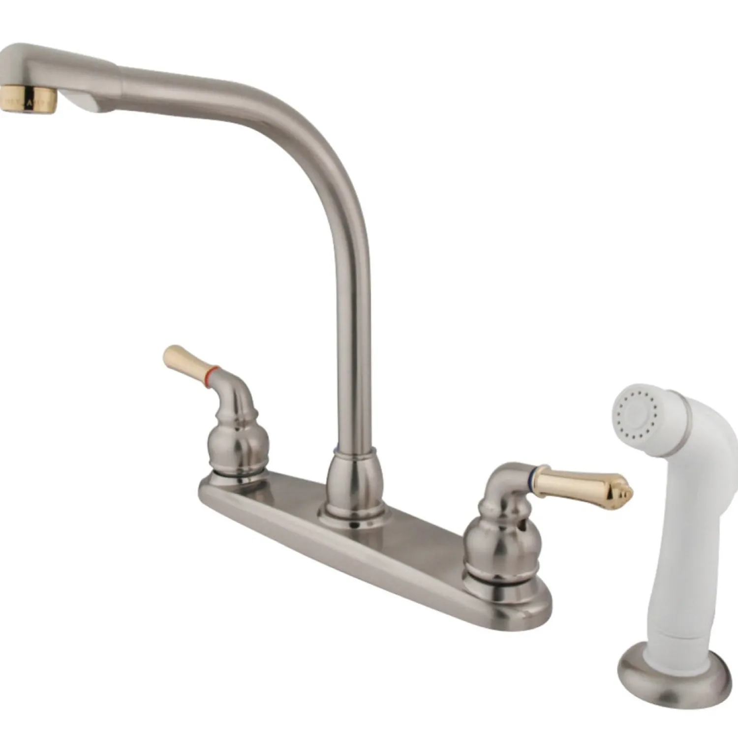 Discount Magellan Deck Mount 8-Inch Centerset Kitchen Faucet Faucets With Side Spray