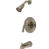 Clearance Magellan Single Handle Tub and Shower Faucet in Satin Nickel Tub & Shower Sets