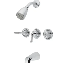 Hot Magellan Solid Brass Three Handle Tub and Shower Faucet Tub & Shower Sets