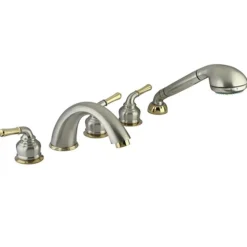 Sale Magellan Three Handle Roman Tub Filler with Hand Shower Tub Faucets