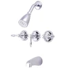 Sale Magellan Three Handle Tub and Shower Faucet in Polished Chrome Tub & Shower Sets