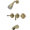 Clearance Magellan Three Handle Tub and Shower Faucet Tub & Shower Sets