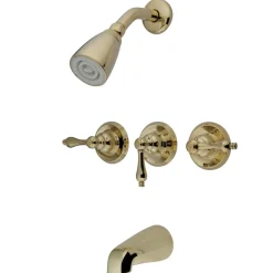 Clearance Magellan Three Handle Tub and Shower Faucet Tub & Shower Sets