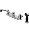 Clearance Magellan Twin Canopy Handle 8" Kitchen Faucet with Side Sprayer Faucets With Side Spray