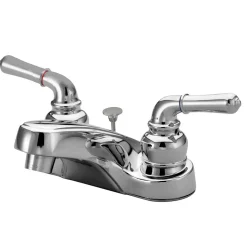 Sale Magellan Two Handle 4" Centerset Lavatory Faucet with Brass Pop-up 4" Center Set