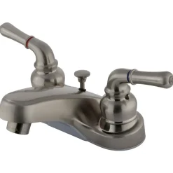 Sale Magellan Two Handle 4" Centerset Lavatory Faucet with Brass Pop-up 4" Center Set
