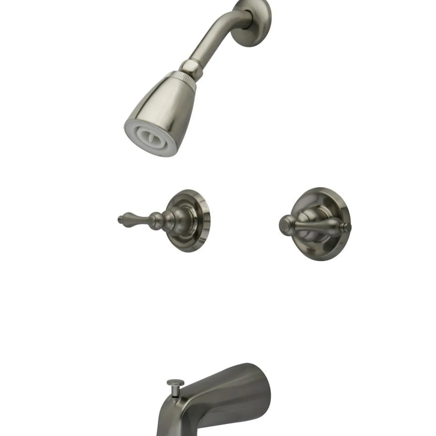 Discount Magellan Two Handle Tub and Shower Faucet in Satin Nickel Tub & Shower Sets